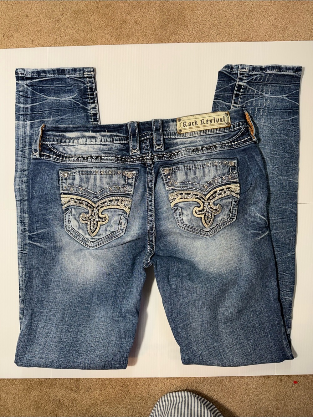 Rock Revival Women's Blue Embellished Jeans